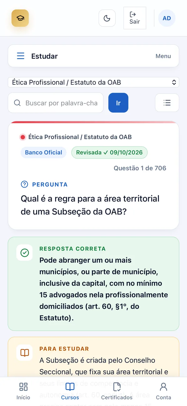 Ficha aberta no celular